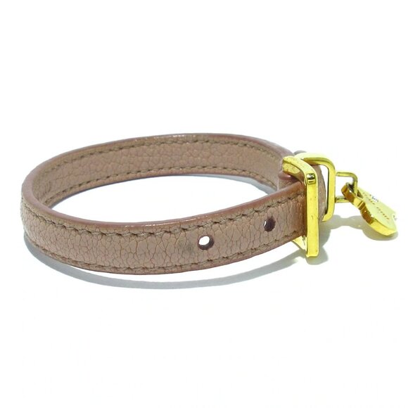 Auth miu miu - Pink Gold Leather Hardware Bracelet - Picture 5 of 6